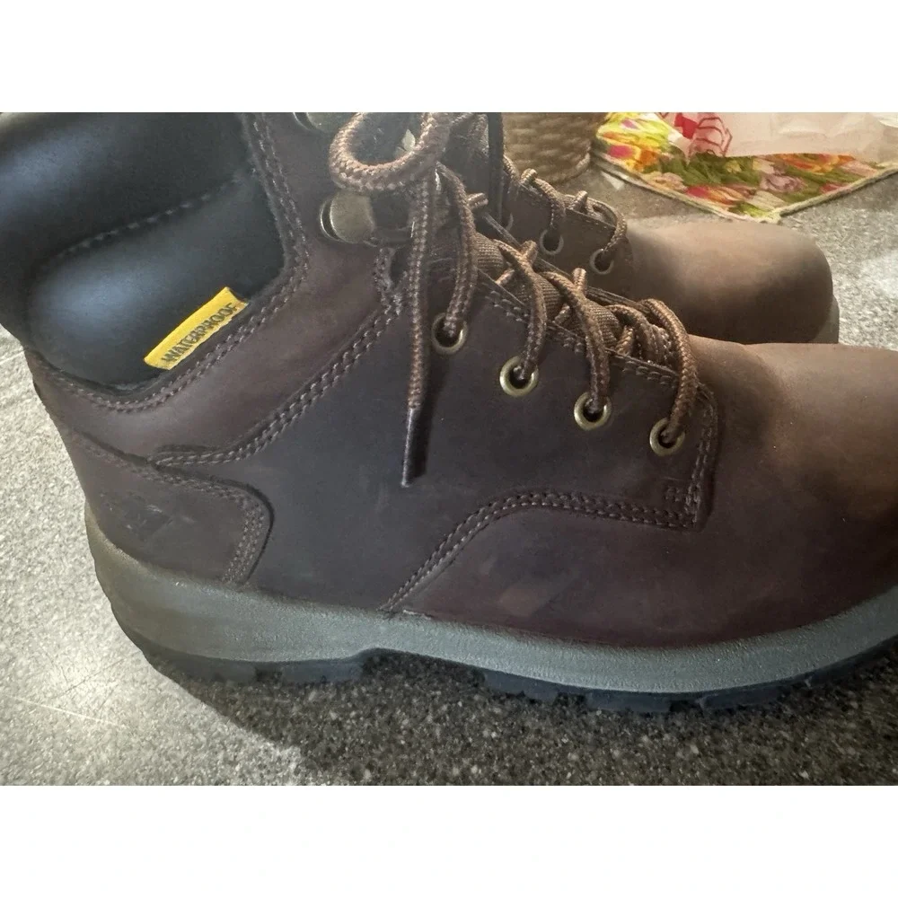 Brahma Survivors Men's Steel Toe Leather Work Boots Brown Size 9 Worn 1x EUC